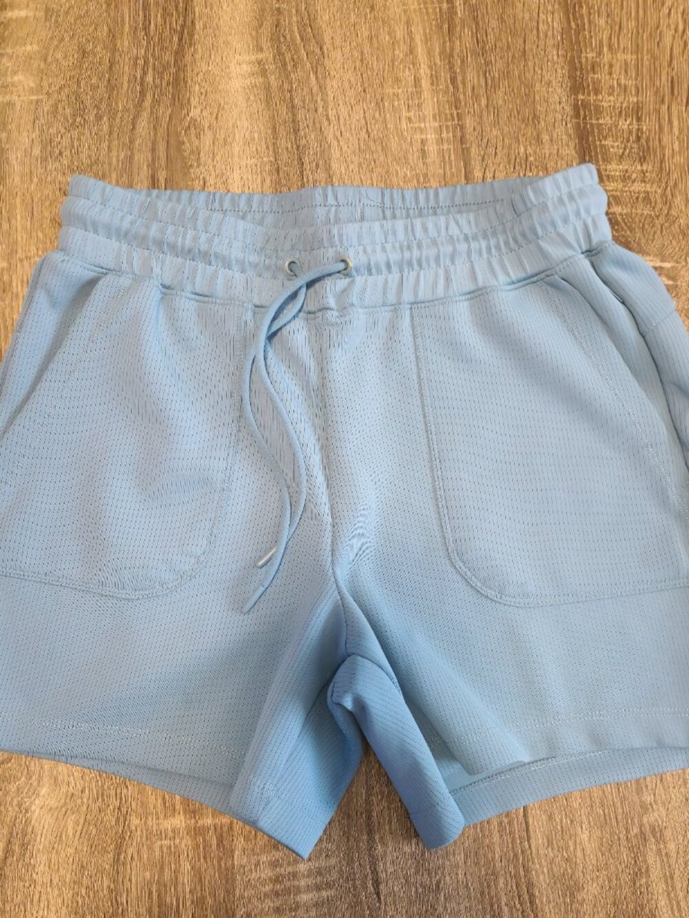 Mondetta Adriatic Blue Ribbed Lounge Shorts Drawstring Size Small - Picture 2 of 6